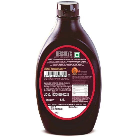 HERSHEY'S Chocolate Flavored Syrup | Delicious Chocolate Flavor | 623 gm