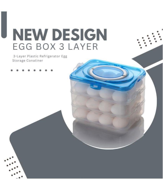 Analog Kitchenware 36 Separator Refrigerator Egg Storage Container/Egg Box/ Egg storage basket with Carry Holder - Light Blue