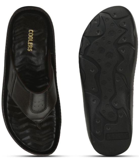 Liberty - Brown Mens Leather Slipper - None