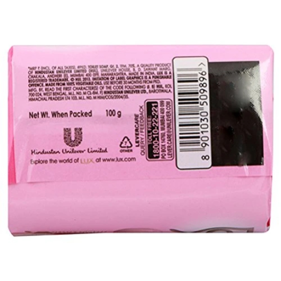 Lux Rose & Vitamin E Soap, Bathing Soap With Floral Fragrance, Soft, Moisturized And Glowing Skin, 100 G