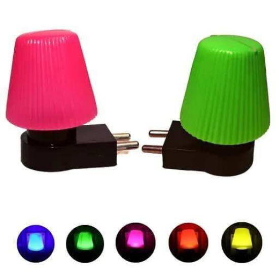 Elecsera Led Night Umbrella Shape Hanging Lights Pack of 2 Night Lamp (6.5 cm, Multicolor)