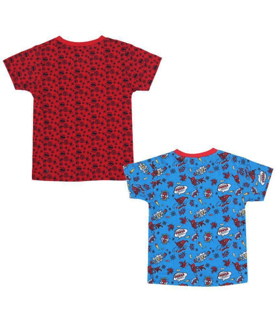 NammaBaby - Red Cotton Boy's T-Shirt ( Pack of 2 ) - None