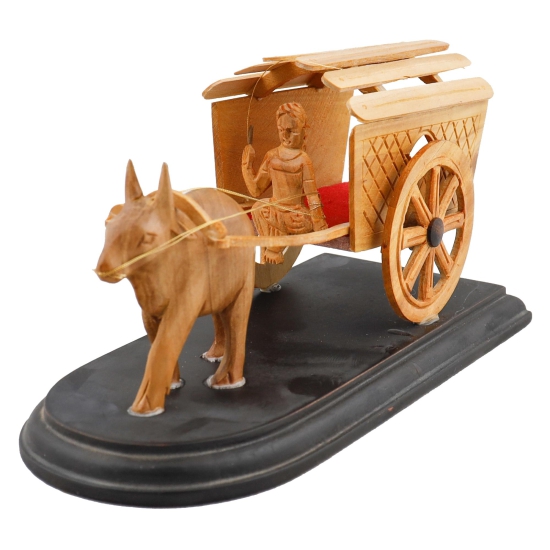 Sandalwood Carved Bullock cart