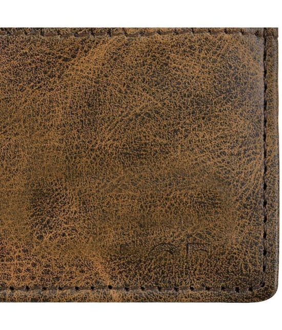 GEEO - Brown Faux Leather Mens Two Fold Wallet ( Pack of 1 ) - Brown