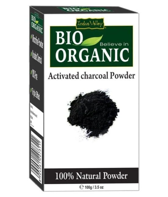 Indus Valley Natural Activated Charcoal Powder with Coconut Carrier Oil Combo pack