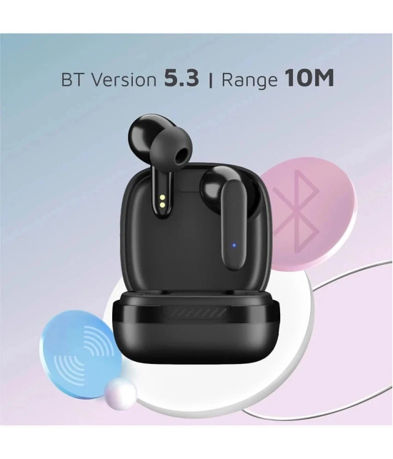 VEhop Buds Prima Bluetooth True Wireless (TWS) In Ear 45 Hours Playback Fast charging,Powerfull bass IPX4(Splash & Sweat Proof) Black