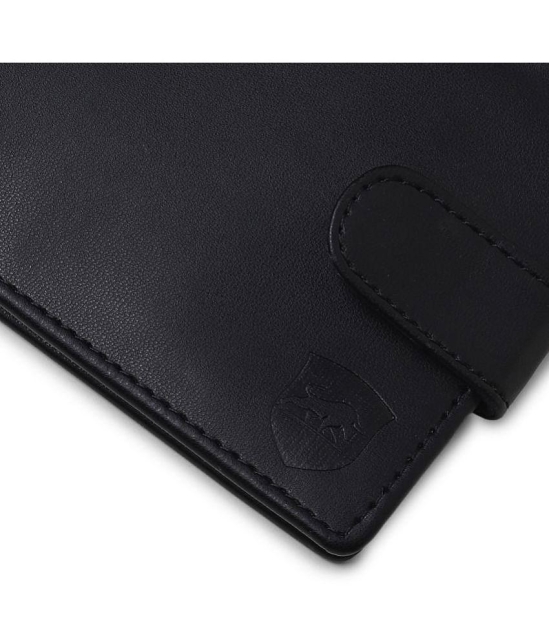 samtroh - Black PU Mens Regular Wallet ( Pack of 1 ) - Black