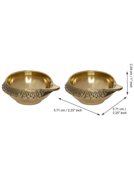 DvR ClicK Kubar Diya BRASS ( Pack of 2 )