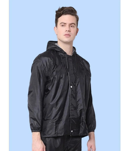 PPTHEFASHIONHUB Black Polyester Mens Raincoat ( Pack of 1 ) - 3XL