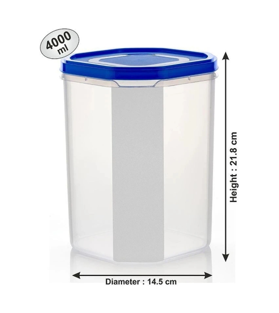 HOMETALES Grocery/Dal/Pasta Polyproplene Navy Blue Dal Container ( Set of 3 ) - Navy Blue