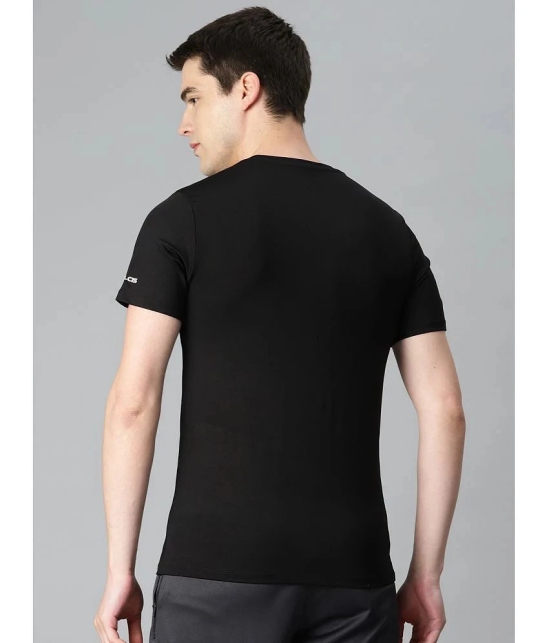 Alcis Black Polyester Slim Fit Mens Sports T-Shirt ( Pack of 1 ) - None