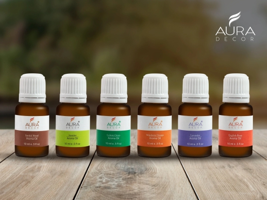 Bulk Buy AuraDecor Set of 6 Highly Fragrance Aroma therapy Oils (10 ml Each) ( Master 39 Sets )-???????????? ????