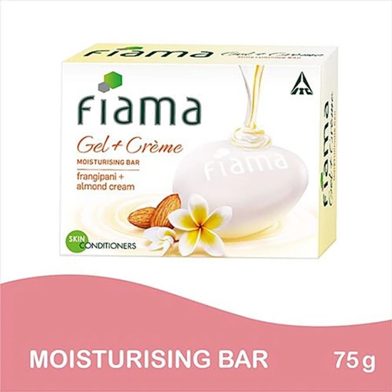 Fiama Gel + Crème Frangipani + Almond Moisturizing Bar, 75 G