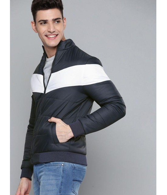 ADORATE Polyester Mens Quilted & Bomber Jacket - Navy Blue ( Pack of 1 ) - None