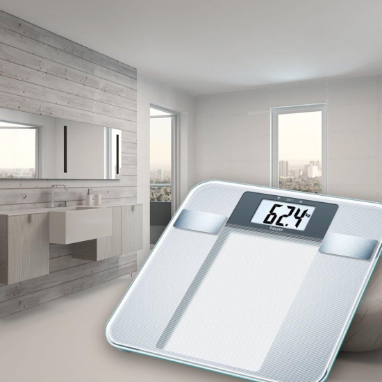 Beurer BG13 diagnostic bathroom scale, digital with BMI calculator