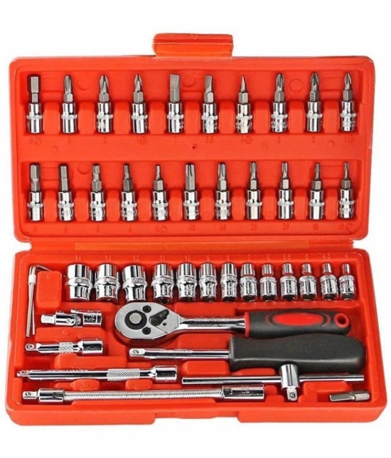 RG 46 in 1 Pcs Tool Kit & Screwdriver and Socket Set Multi Purpose Combination Tool Case Precision Socket Set