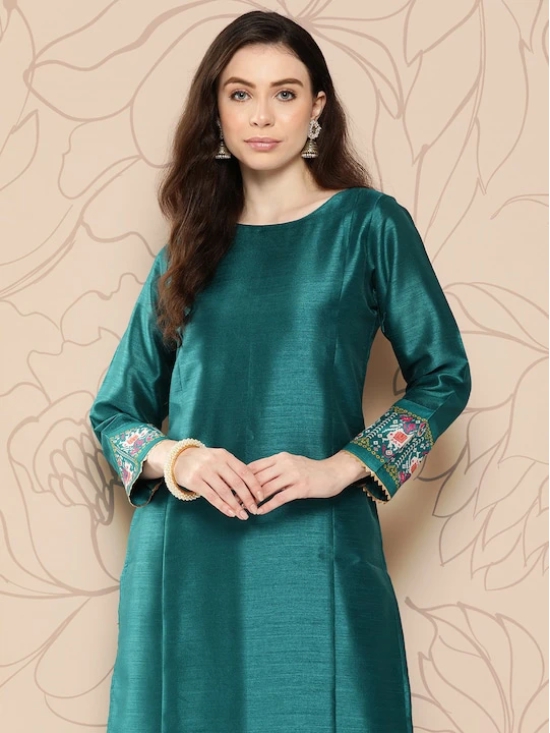 Women Ethnic Motifs Embroidered Gotta Patti Kurta