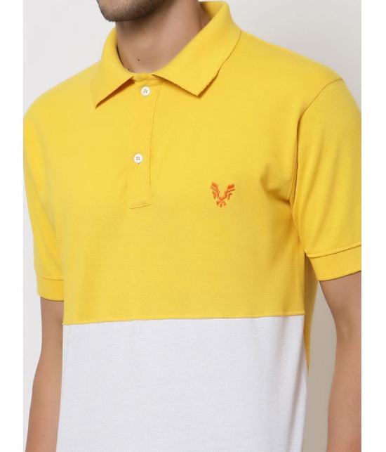 Uzarus - Yellow Cotton Blend Regular Fit Mens Polo T Shirt ( Pack of 1 ) - None