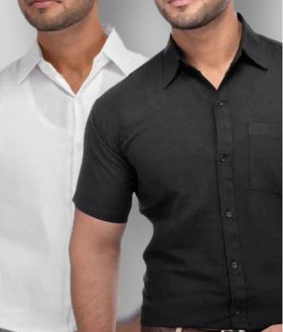 DESHBANDHU DBK - Multicolor Cotton Regular Fit Mens Formal Shirt (Pack of 2) - None