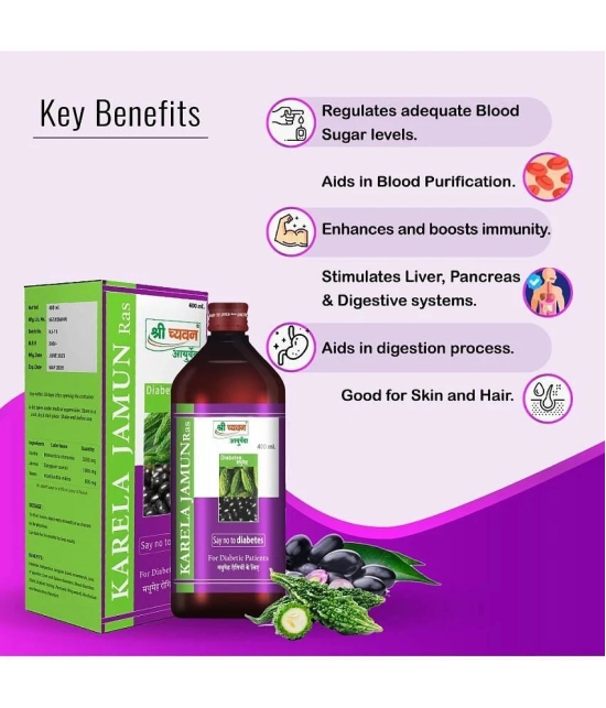 Shri Chyawan Ayurved Karela Jamun Ras Liquid 400 ml Pack Of 1