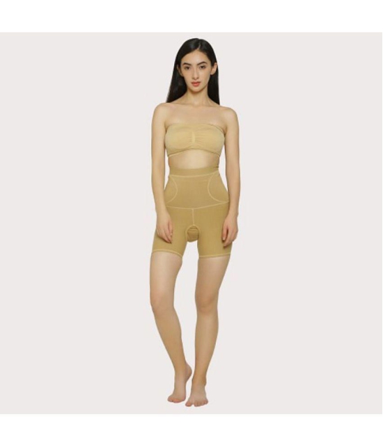 SELETA - Beige Shapewear Cotton Women's Tummy Tucker ( Pack of 1 ) - None