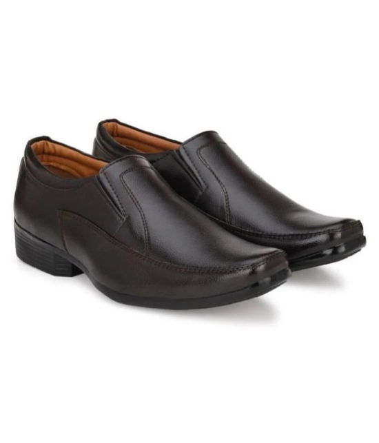 Leeport - Black Mens Slip On Formal Shoes - None