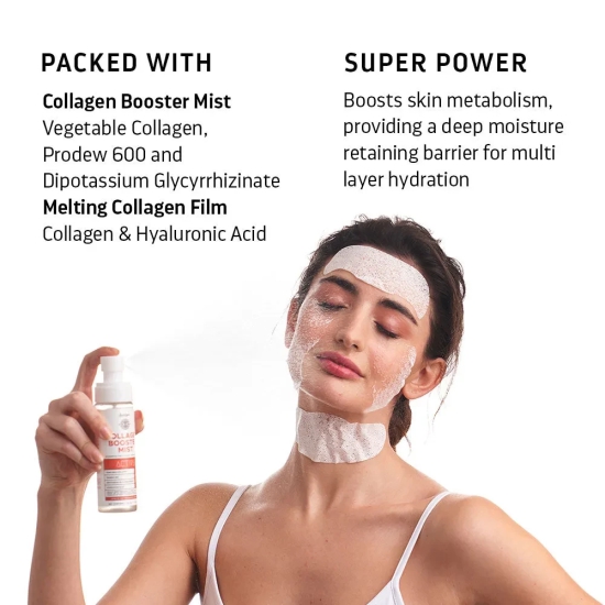 COMBO: Collagen Booster Mist & Melting Collagen Film (2 Sachets) & Orange Canvas Pouch