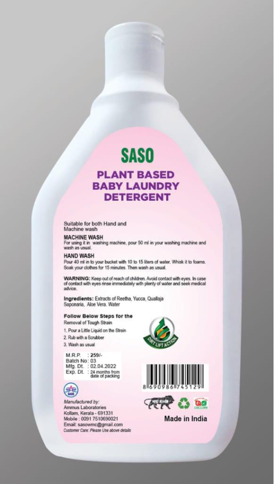 SASO PLANT BASED BABY LAUNDRY DETERGENT