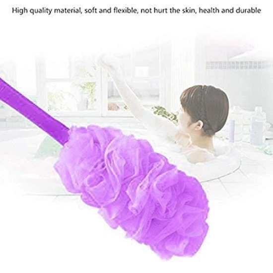 Namaskaram Loofahs for Bathing in Long Handle for Men and Women, Pack of 1