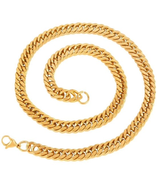 FASHION FRILL - Gold Plated Stainless Steel Chain ( Pack of 1 ) - None