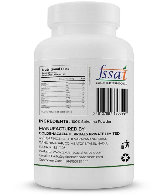 GOLDENACACIA HERRBALS Spirulina 150g Powder 1 gm