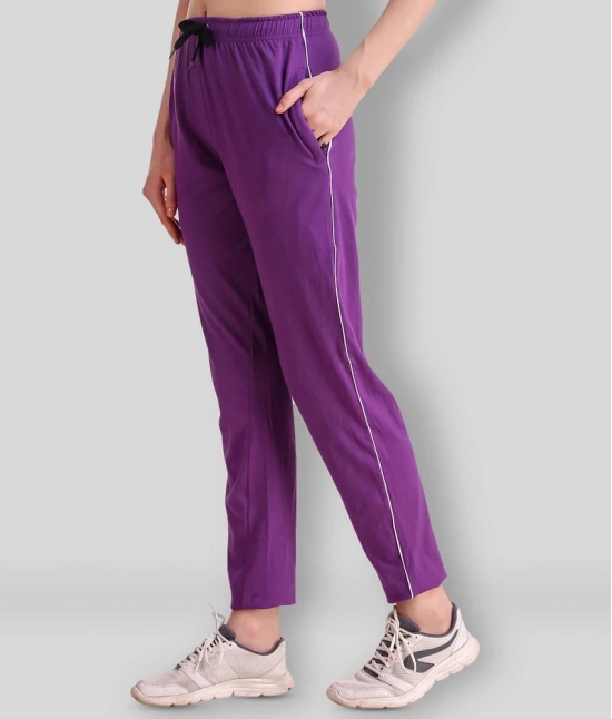 Uzarus - Purple Cotton Blend Womens Running Trackpants ( Pack of 1 ) - XL