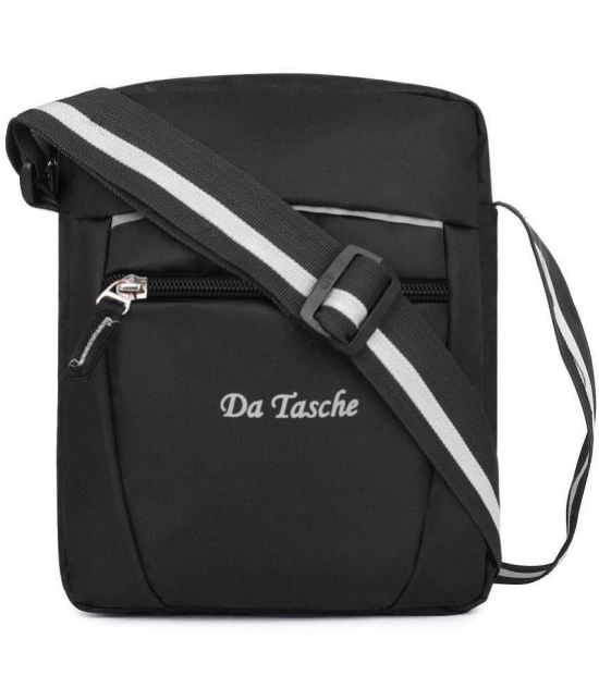 Da Tasche Black Printed Messenger Bag - Black