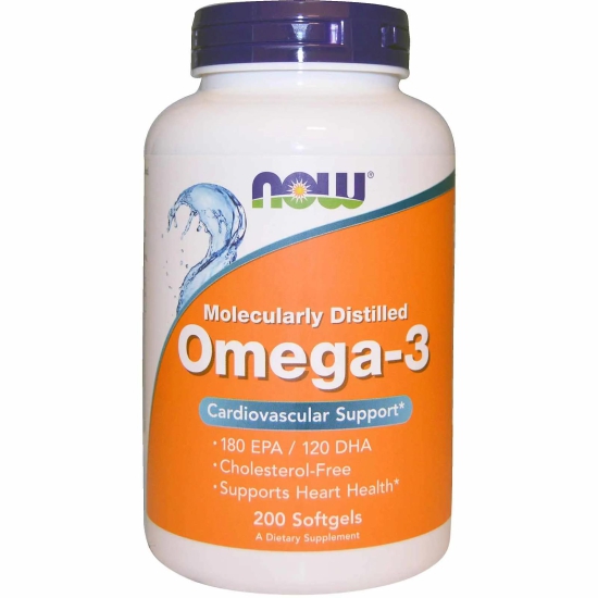 NOW Omega-3 Fish Oil-200 Softgels