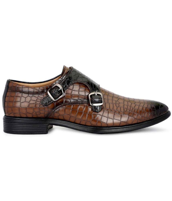 Buxton - Brown Mens Monk Strap Formal Shoes - None