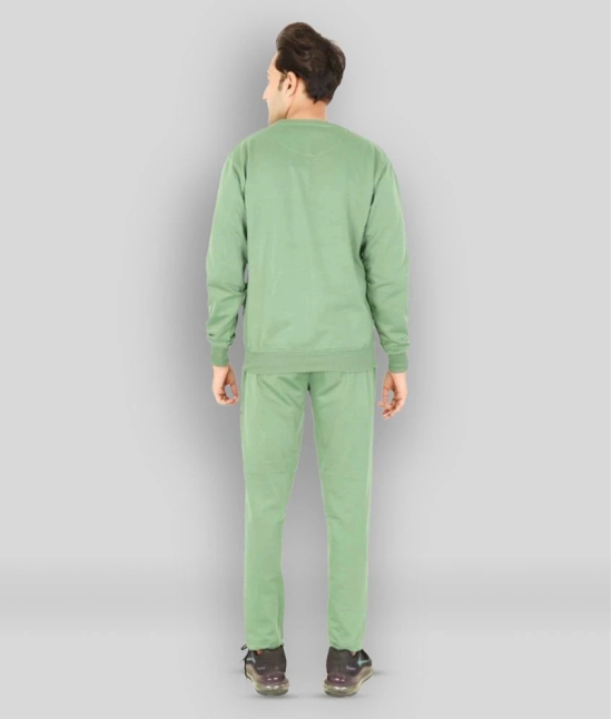 YHA - Green Fleece Regular Fit Solid Mens Sports Tracksuit ( Pack of 1 ) - XXL