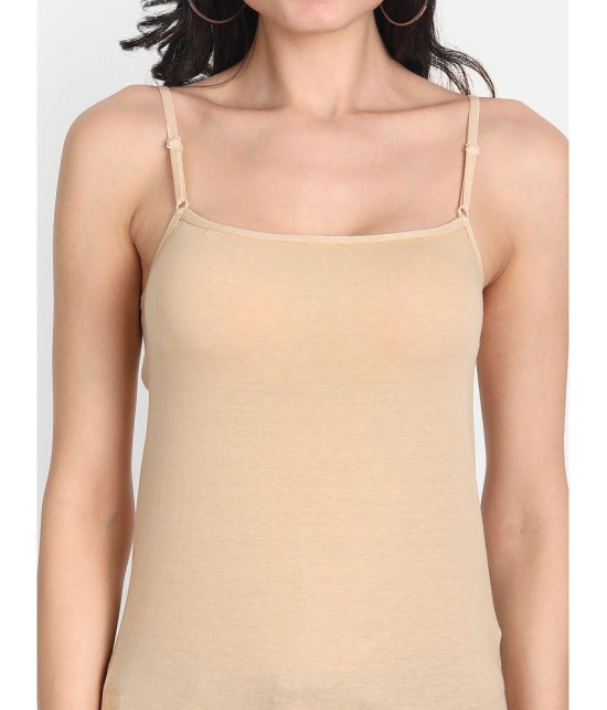 AIMLY Cotton Slip - Beige Pack of 3 - None