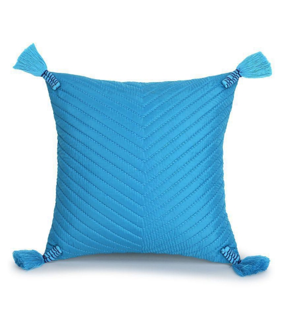 mezposh Single Polyester Cushion Covers 30X30 cm (12X12) - Blue