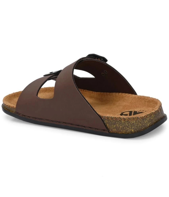 Aadi Brown Mens Leather Slipper - None