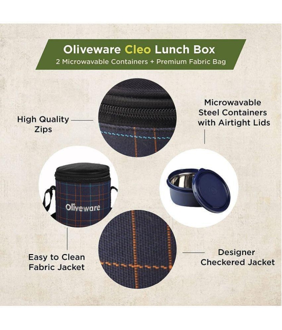 Oliveware Stainless Steel Lunch Box 2 - Container ( Pack of 1 )