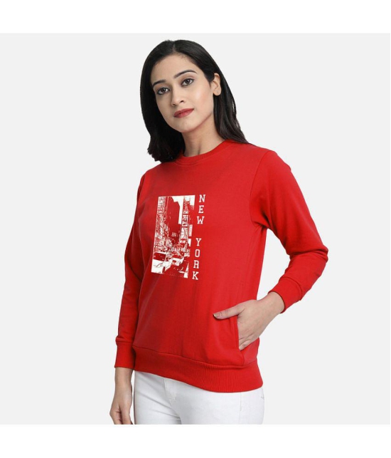 CHOZI Fleece Women''s Non Hooded Sweatshirt ( Red ) - None