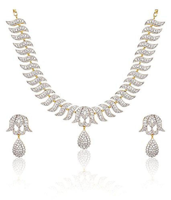 YouBella White Alloy Necklace Set