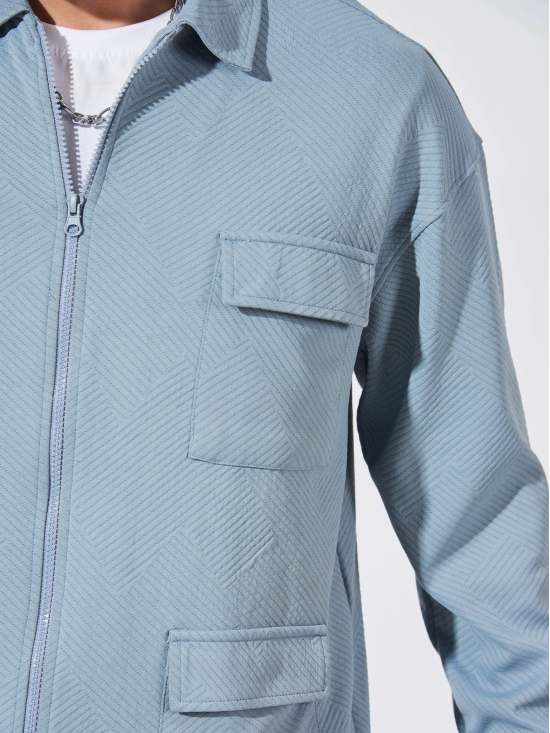 Solid 4 Pockets Light Grey Co-Ords-XL / Light Grey