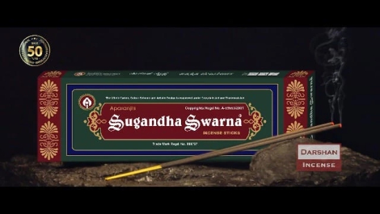 DARSHAN INCENSE APARANJI'S SUGANDHA SWARNA PACK OF 8