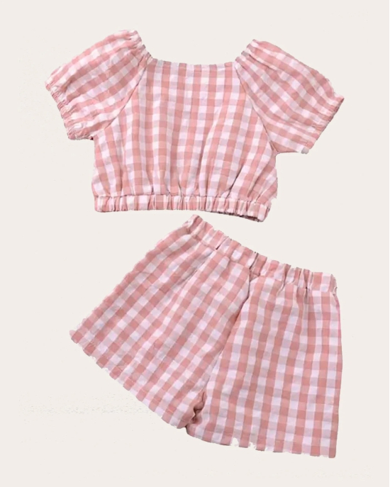 Baby Girls Casual Top Shorts-5 - 6 Years / Pink