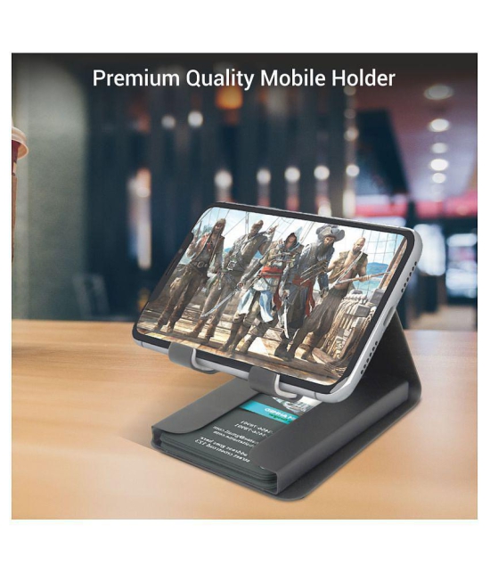 Portronics Modesk Plus:Universal Phone stand with Card Holder ,Black (POR 1196) - Black