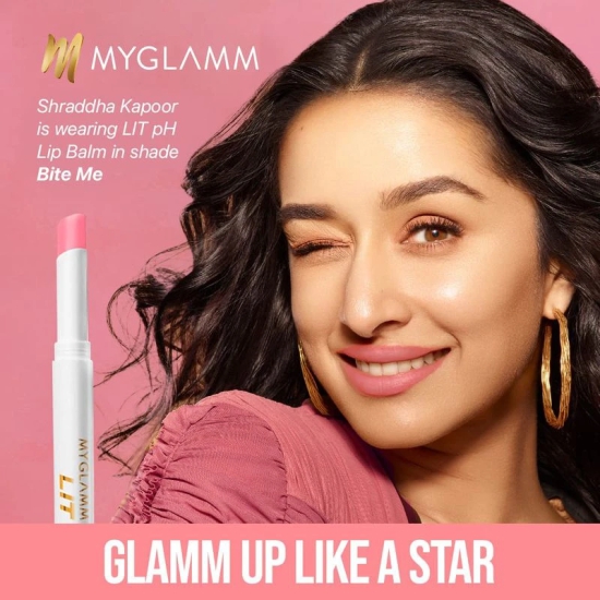 MyGlamm Combo of POSE HD Lipstick + LIT - pH Lip Balm | Long-lasting Lipstick With Vitamin E & Slim, Creamy, Super Hydrated Lip Balm