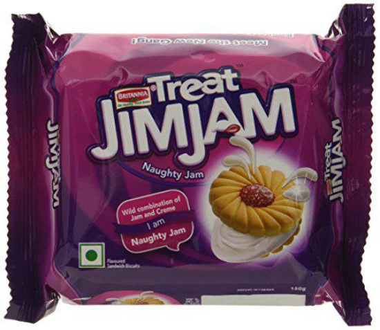 Britannia Treat Jim Jam Cream Biscuits 150g