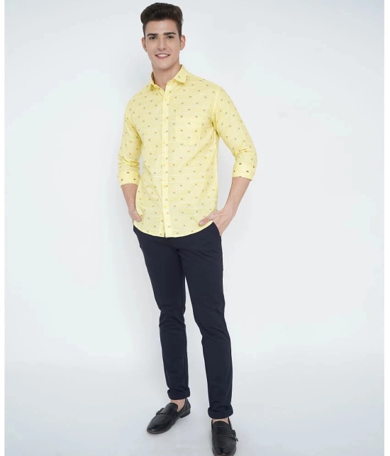 VERTUSY - Yellow 100% Cotton Regular Fit Mens Casual Shirt ( Pack of 1 ) - None