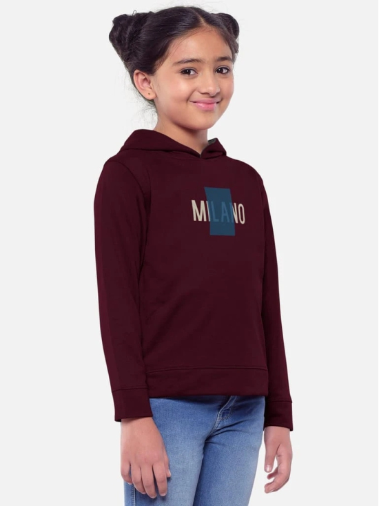 Trendy Printed Full Sleeve / Long Sleeve Hooded T-shirt for Girls